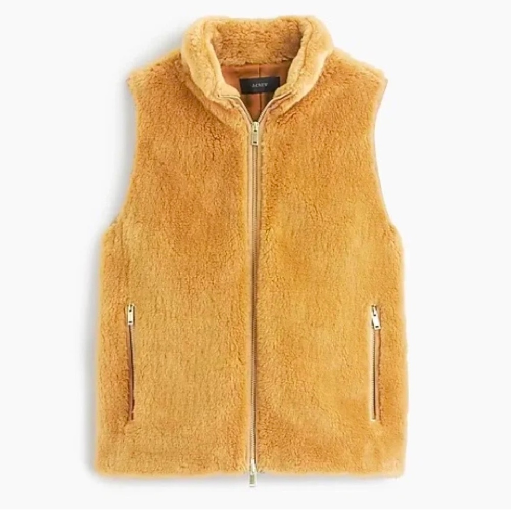 J Crew Teddy Plush Fleece Excursion Vest